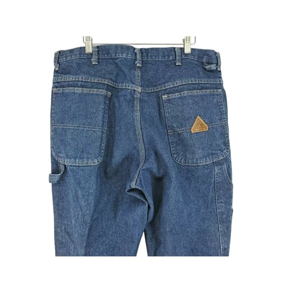 Bulwark Flame Resistant Jeans Men's Size 38/31 Dark Wash Carpenter - Picture 4 of 6